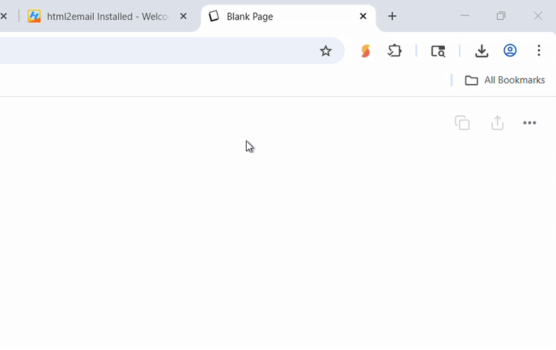 Закрепите html2email на панели Chrome